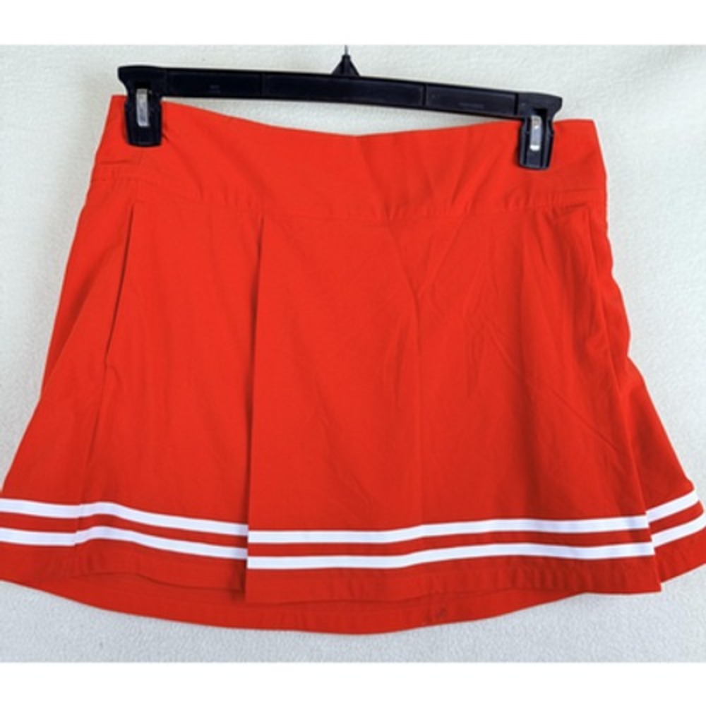CALIA Womens 10 Red TrueLight Golf Skort Stripe Hem WCG17040F UPF 50+